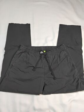 Quiksilver DNA Beach Pants Men's Charcoal Gray Drawstring Sz M.